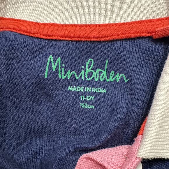 Mini Boden Navy Polka Dot Collared Dress - Picture 7 of 8